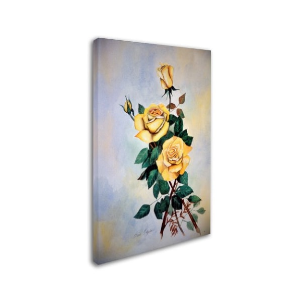Arie Reinhardt Taylor 'Yellow Roses Sprig' Canvas Art,12x19
